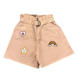 Philosophy Short Solid Color With Pink Strap For Girls