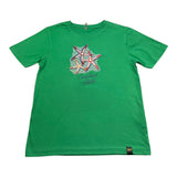 F**K T-Shirt Girocollo Tinta Unita con Stampa per Bambino FJ234105VE VERDE F**K 