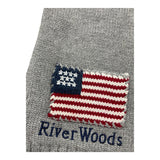RIVER WOODS sciarpa tinta unita con logo Grigio per Bambino I0520402 GRIGIO RIVER WOODS 
