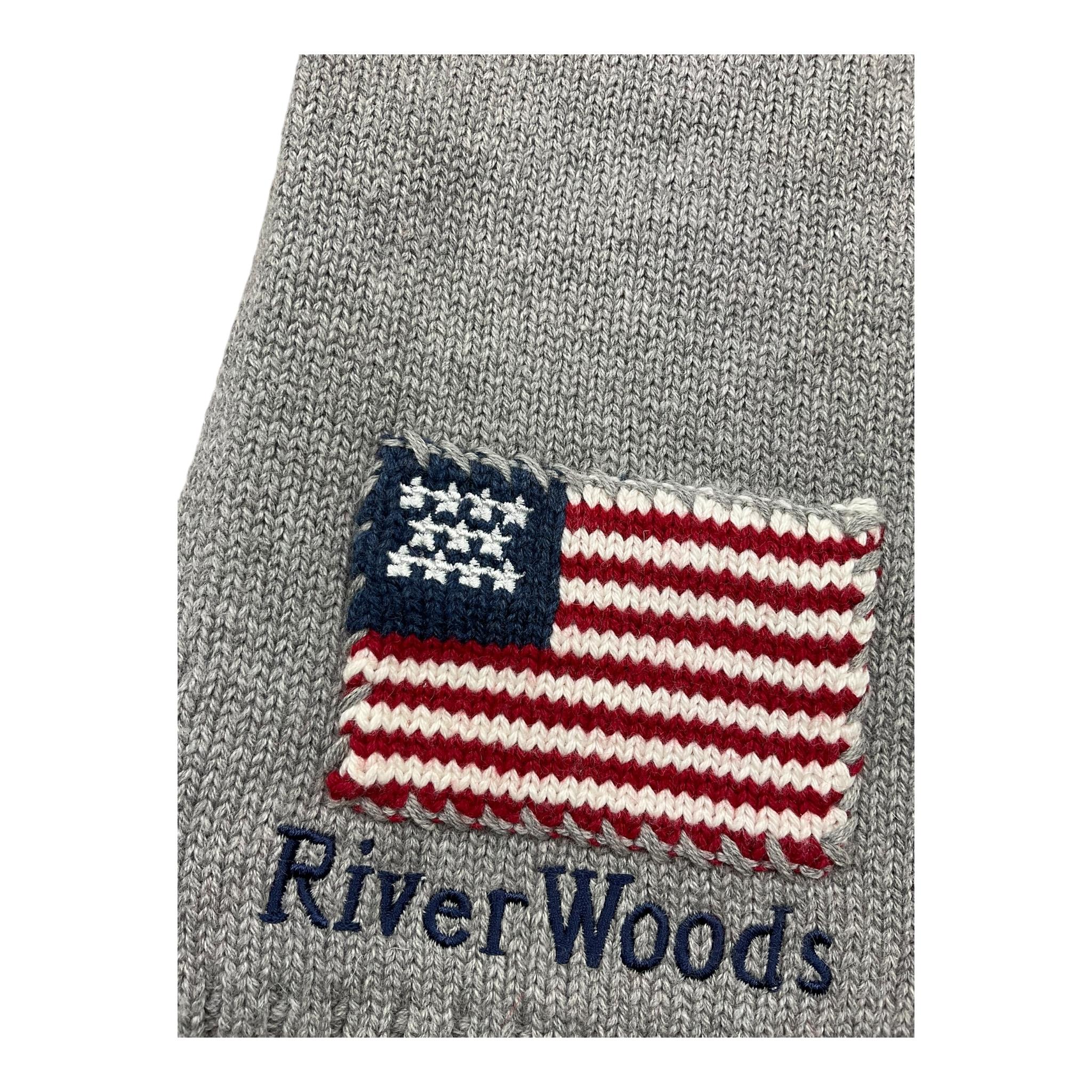 RIVER WOODS sciarpa tinta unita con logo Grigio per Bambino I0520402 GRIGIO RIVER WOODS 