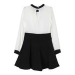 TWINSET abito bicolore con profili in contrasto Bianco/nero per Bambina 242GJ2113 BIANCO/NERO TWINSET 