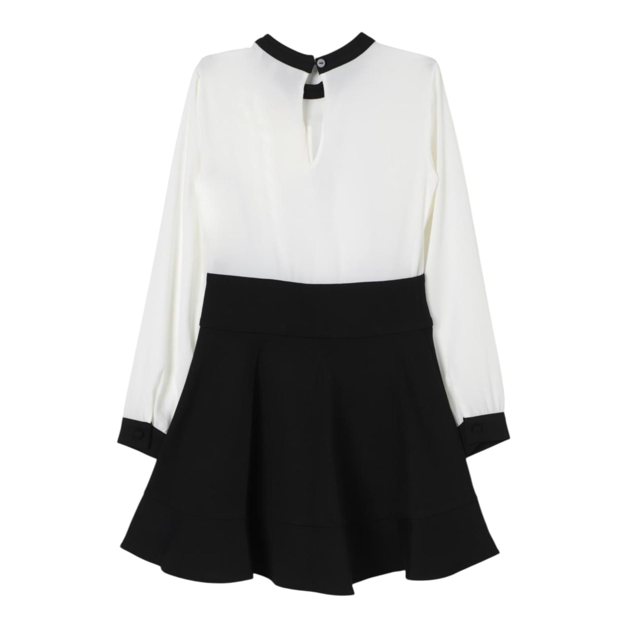TWINSET abito bicolore con profili in contrasto Bianco/nero per Bambina 242GJ2113 BIANCO/NERO TWINSET 