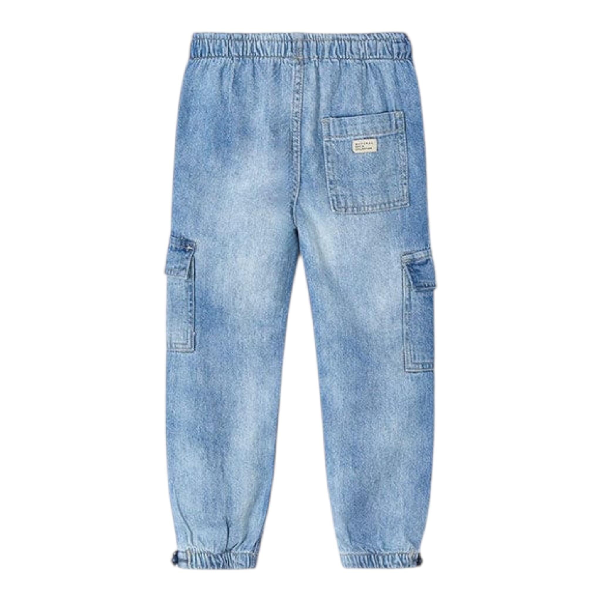 Mayoral Jeans Tinta Unita con Elastico In Vita per Bambino 3573 AZZURRO MAYORAL 