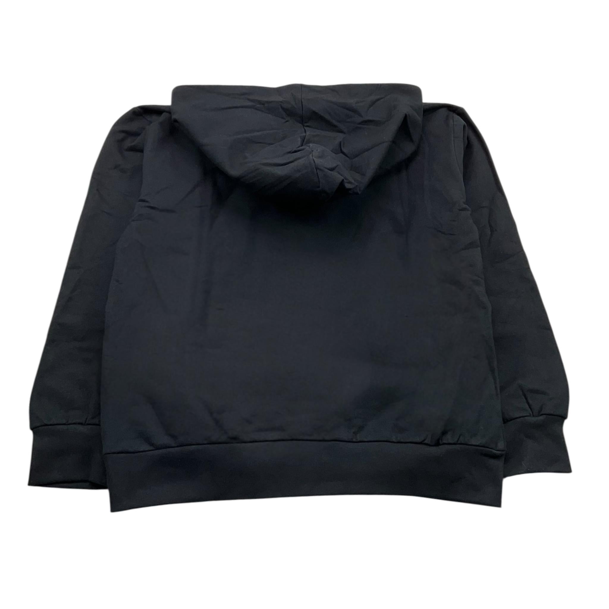 NEVER TOO felpa chiusa con cappuccio tinta unita con stampa in contrasto Nero per Bambino NT2108RXX NERO NEVER TOO 