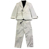 Shako' 3 Piece Set Jacket-Shirt-Trousers White For Newborn