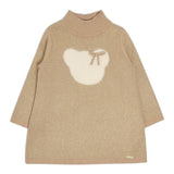 LIU JO abito tinta unita mezzo collo con stampa Sabbia per Bambina KF4071MA07E SABBIA LIU JO 