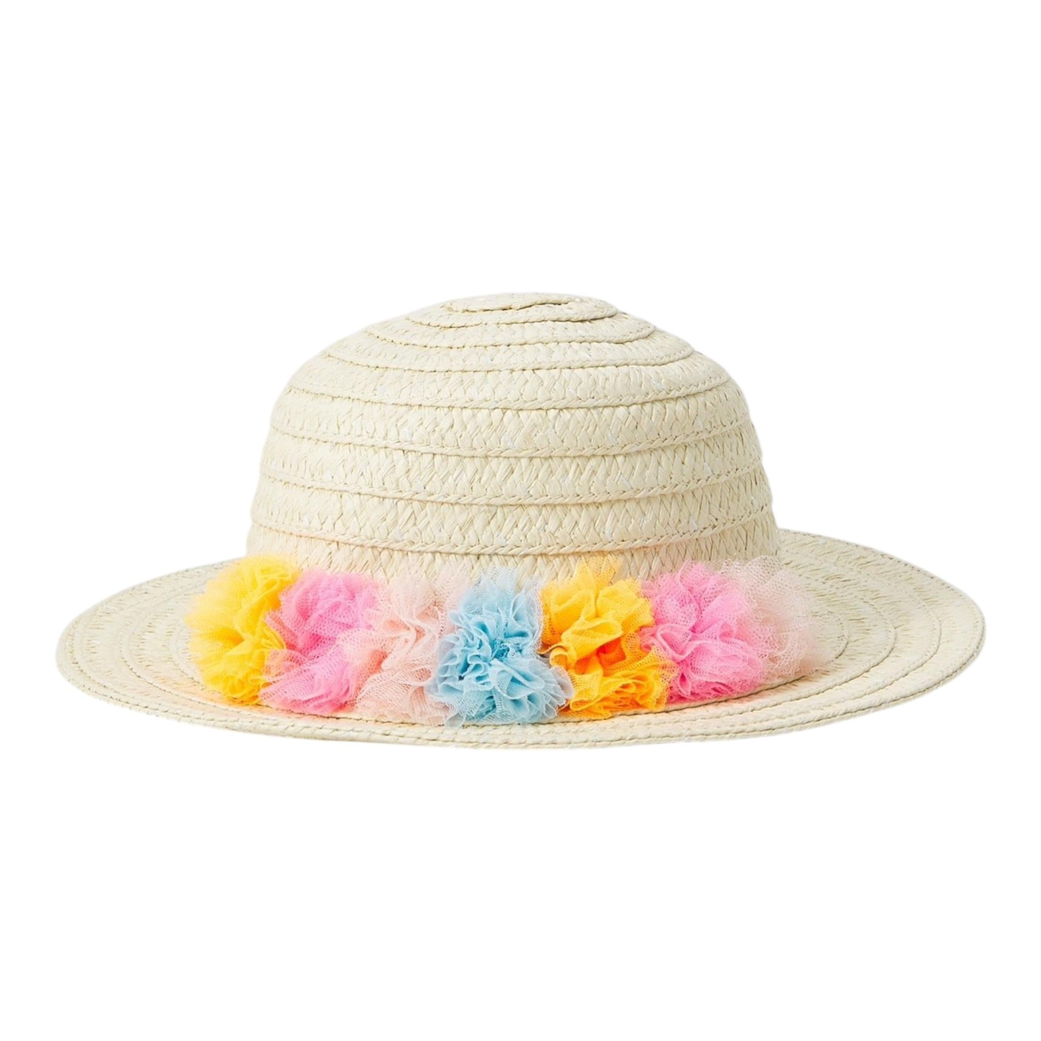 Billieblush Cappello In Paglia Tinta Unita con Applicazioni per Bambina U21112 BEIGE BillIEBLUSH 