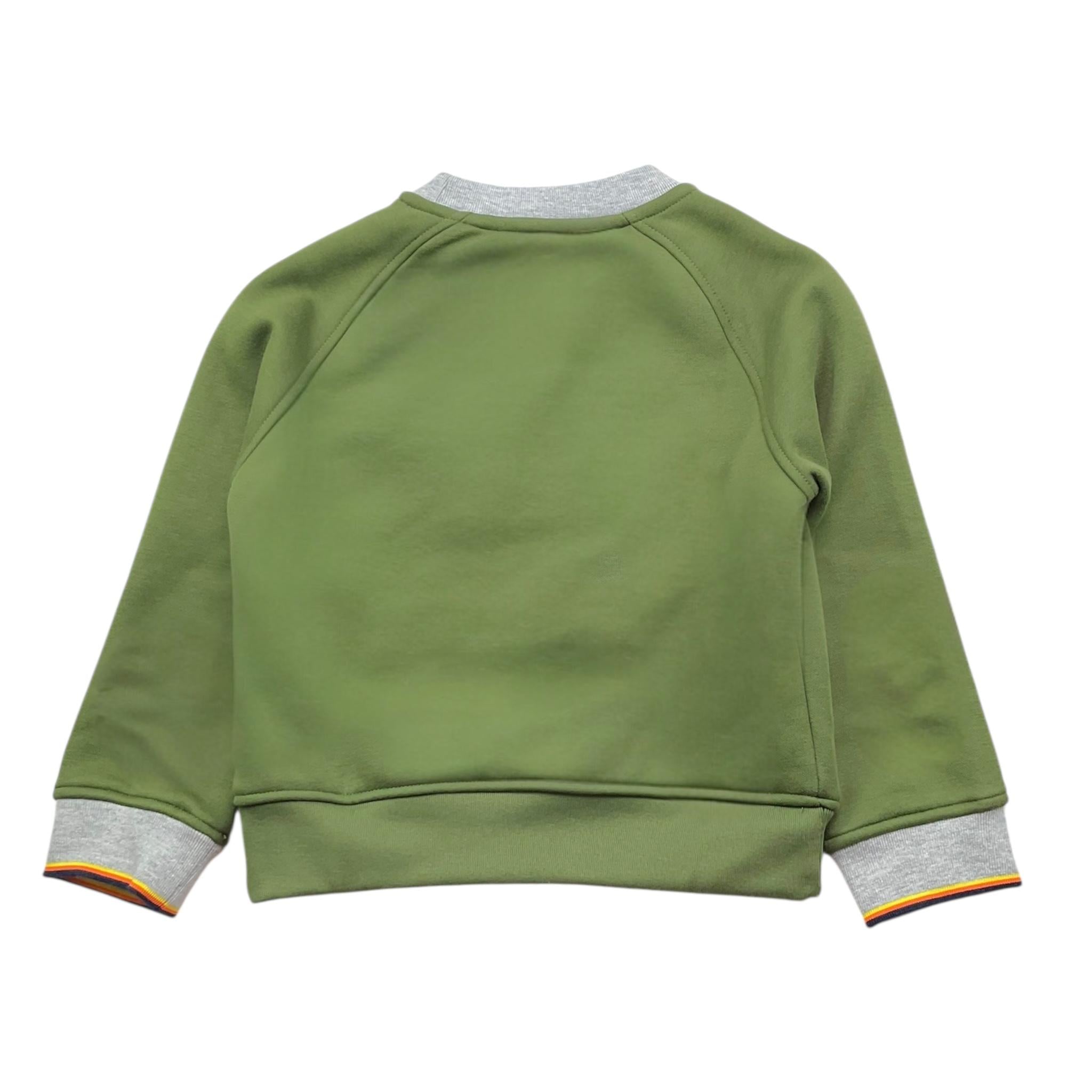 K-WAY felpa bicolore girocollo con logo Verde per Bambino K2131RWX VERDE K-WAY 