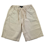 Emporio Armani Bermuda Solid Color With Elastic Waist And Ivory Striped Pattern For Boys