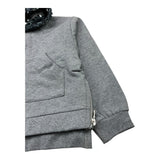 M+E' felpa con zip e cappuccio tinta unita con paillettes Grigio per Neonata UE1551N GRIGIO M+E' 