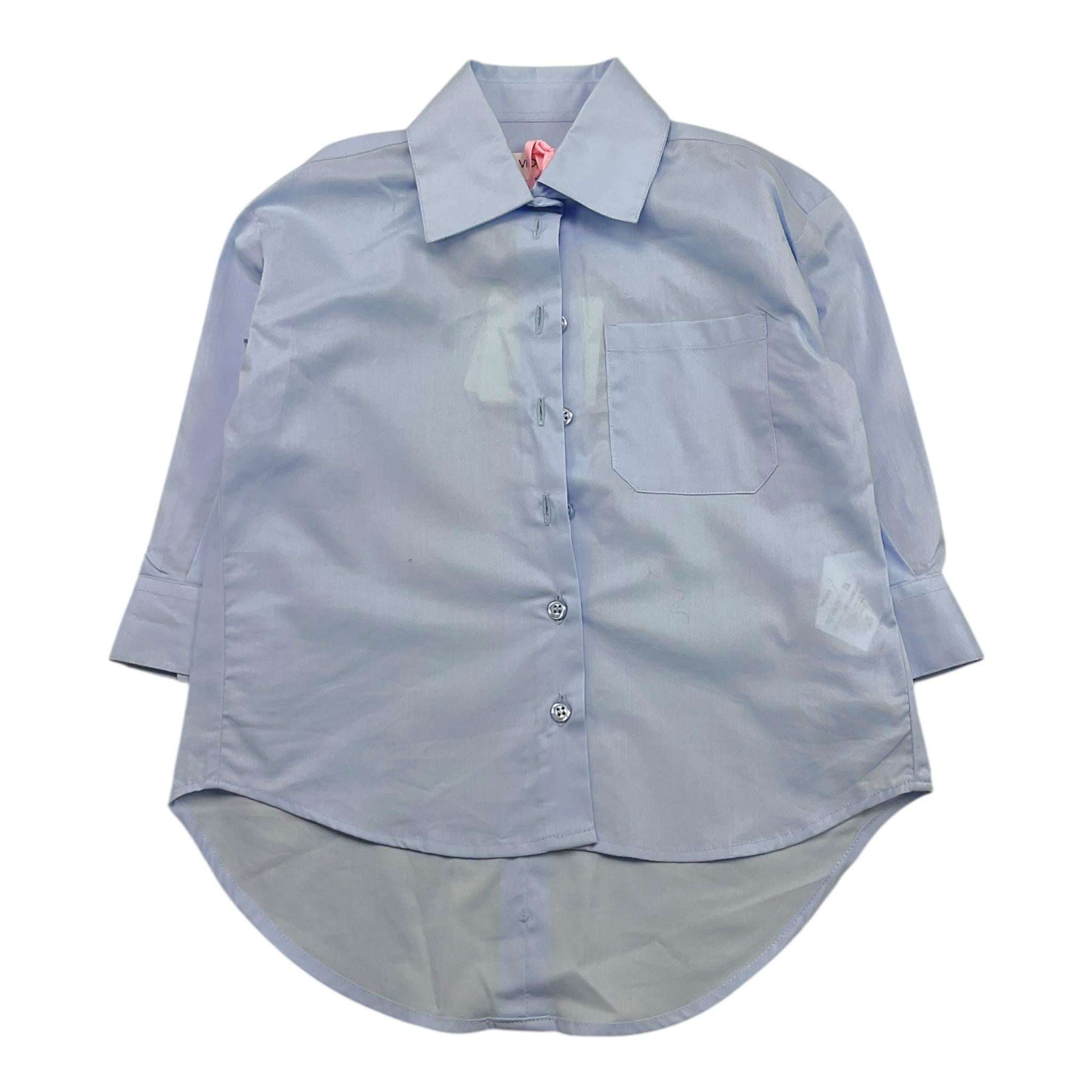 VICOLO camicia manica lunga tinta unita asimmetrica Azzurro per Neonata 3141CZ00037XN AZZURRO VICOLO 