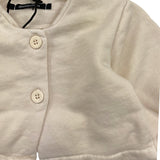 Aventiquattrore Solid Color Cardigan with Puff Sleeve Beige for Baby Girl
