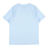 Burberry Crew Neck T-Shirt Solid Color With Contrast Print Light Blue For Boys