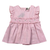 J.O. Milano Camicia Mezza Manica Tinta Unita con Ricami per Neonata 576E1 ROSA J.O. MILANO 