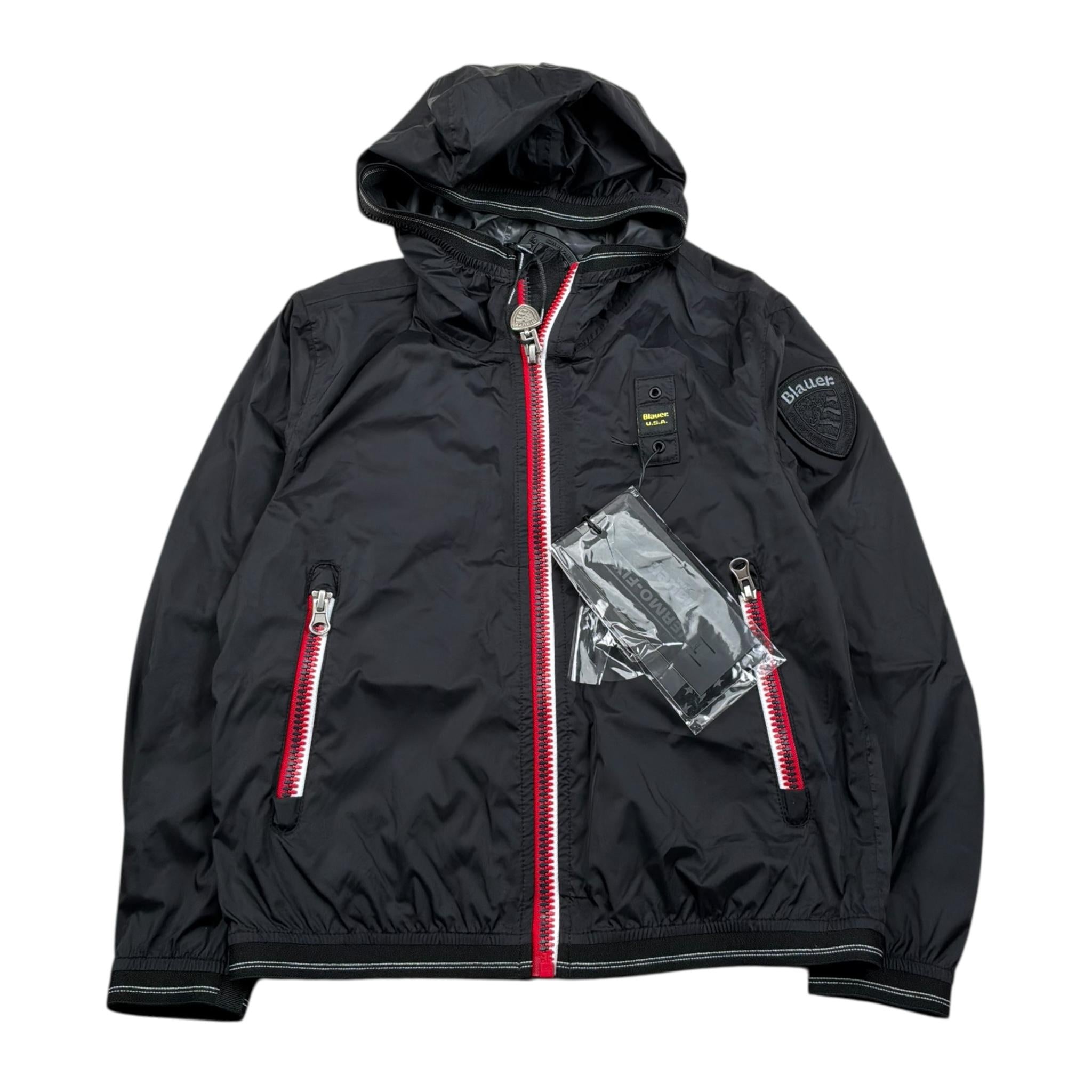 Blauer Giubbino Tinta Unita con Cappuccio per Bambino 25SBLKC11440 NERO BLAUER 