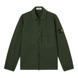 Stone Island Camicia Manica Lunga Tinta Unita con Zip per Bambino K1S161200001 VERDE STONE ISLAND 