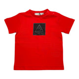 Iceberg Solid Color Crew Neck T-Shirt With Red Logo For Newborns