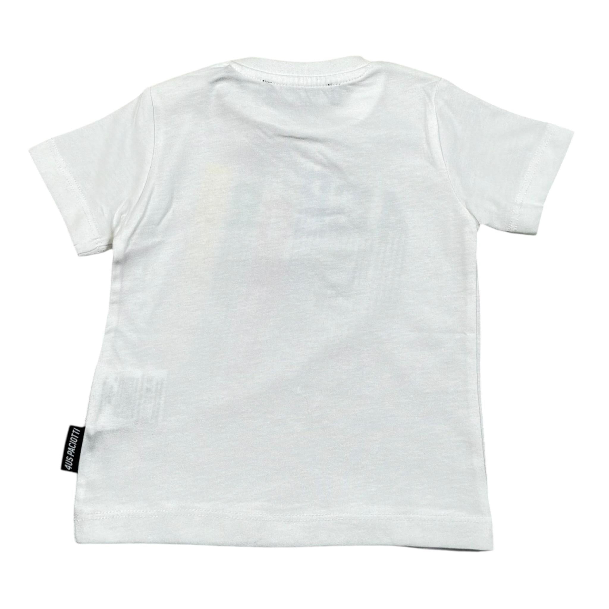 Cesare Paciotti T-Shirt Girocollo Tinta Unita con Stampa per Neonato TSP1111B BIANCO CESARE PACIOTTI 