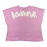 Disclaimer Pink Solid Color Half Sleeve Shirt For Girls