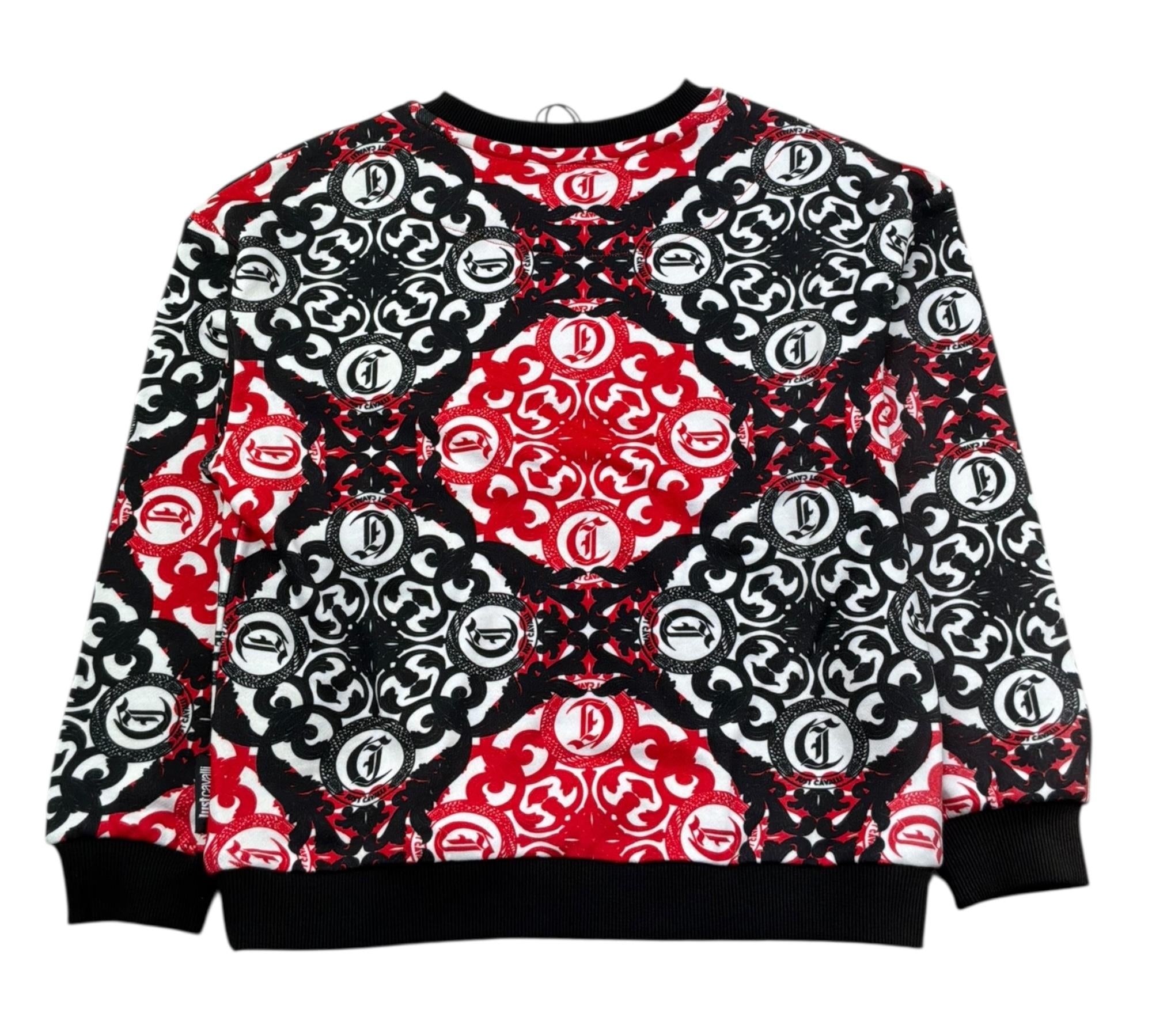 Just Cavalli Felpa Chiusa Girocollo Stampa Fantasia per Bambino JBP26049FE MULTICOLOR JUST CAVALLI 