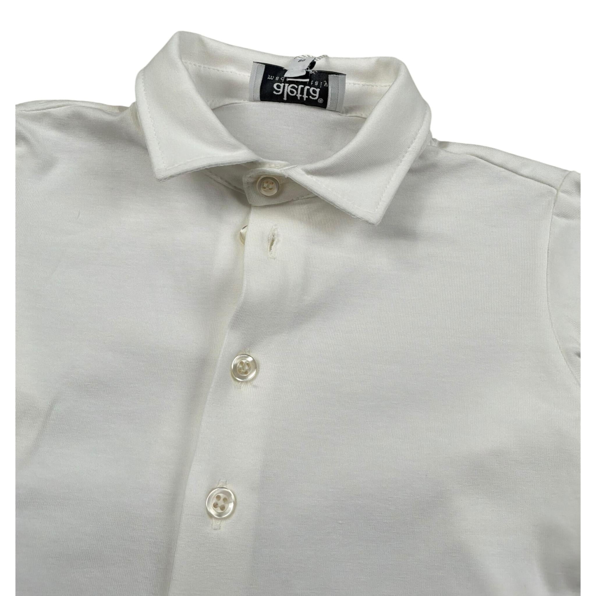 Aletta Camicia Manica Lunga Tinta Unita per Neonato M220431 BIANCO ALETTA 