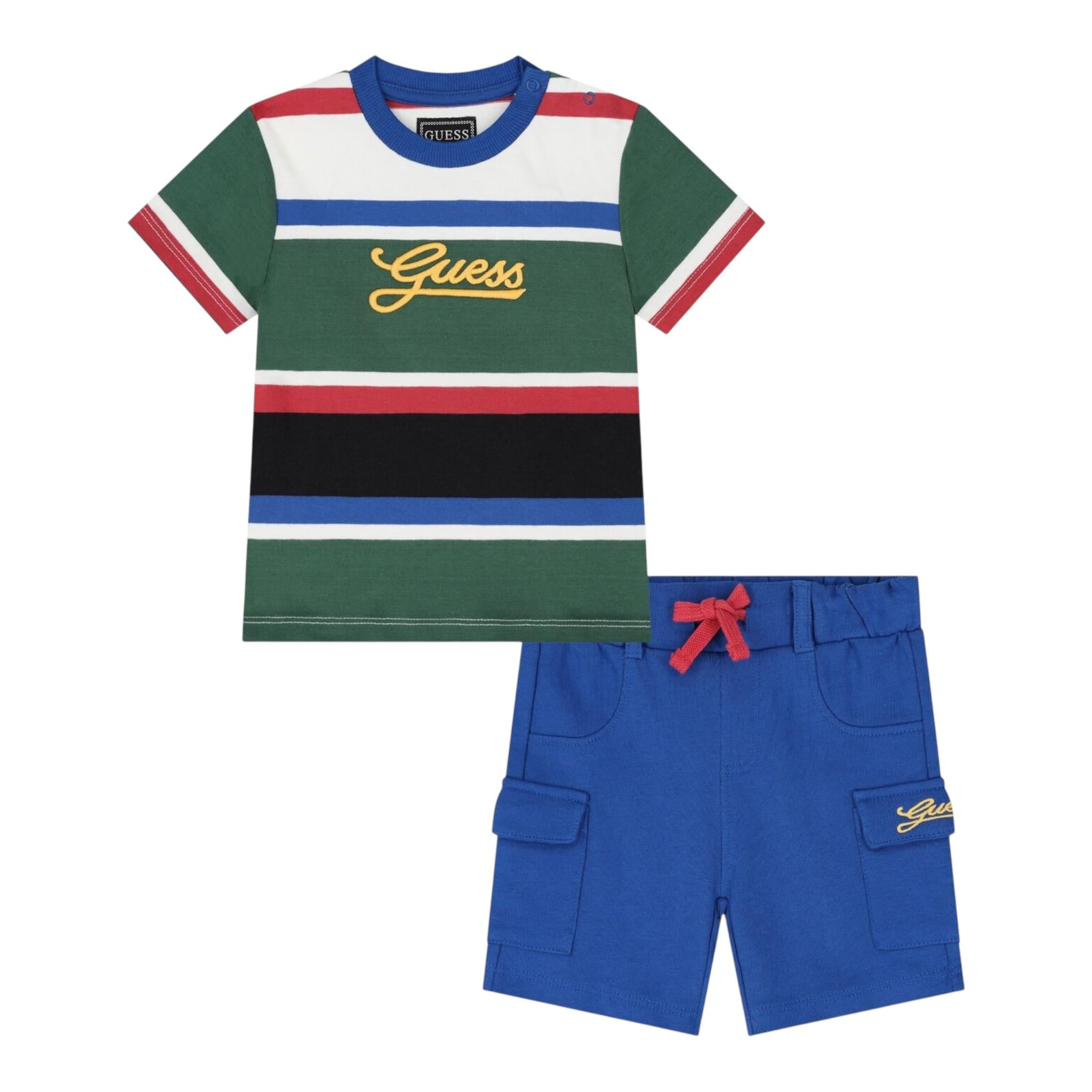 Guess Completo 2 Pezzi T-Shirt-Bermuda per Neonato I5RG07KC334 MULTICOLOR GUESS 