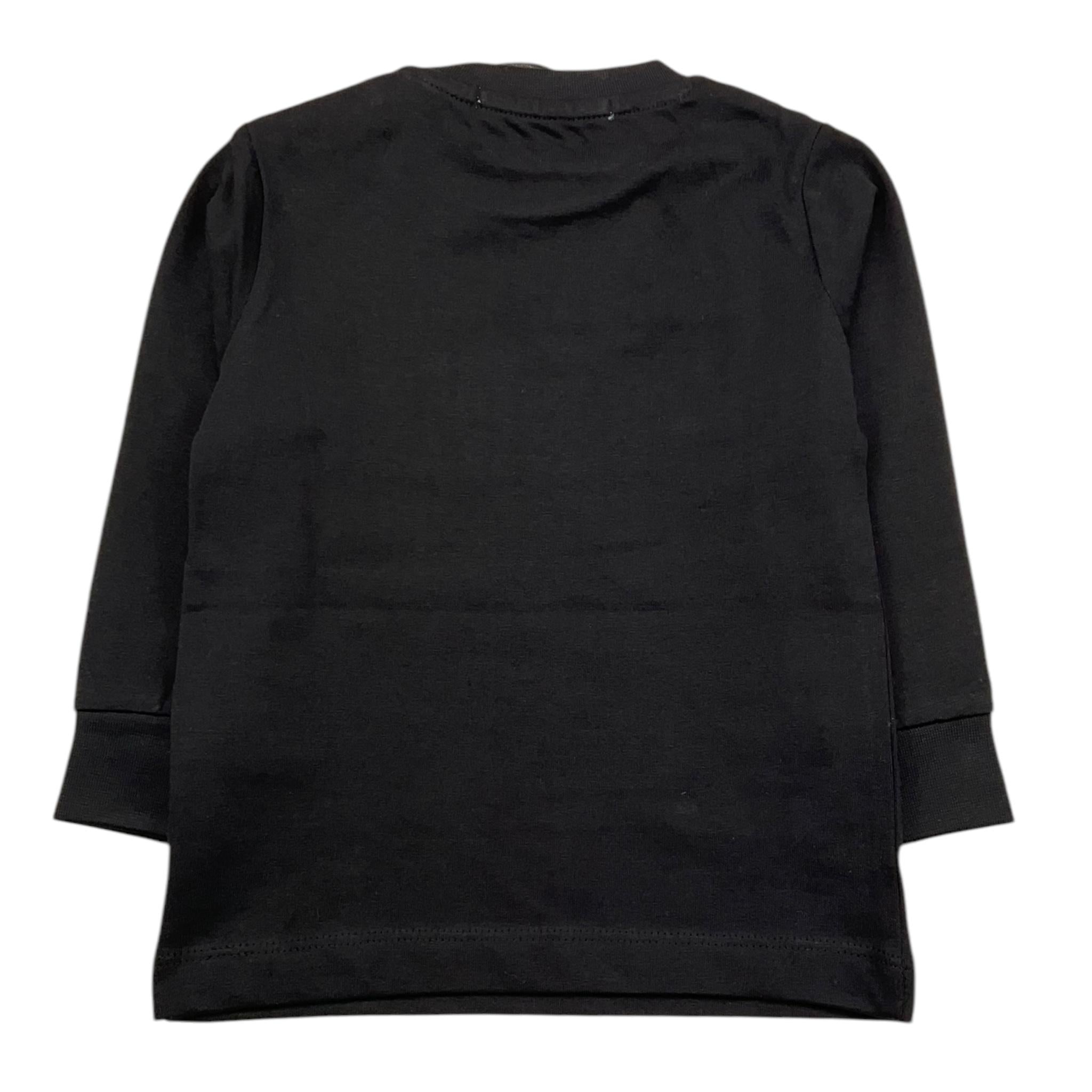 CESARE PACIOTTI shirt girocollo tinta unita con stampa Nero per Neonato TSP5319B NERO CESARE PACIOTTI 