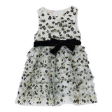 LIU JO abito giromanica tinta unita con tulle e fori Panna per Neonata KF4103N PANNA LIU JO 