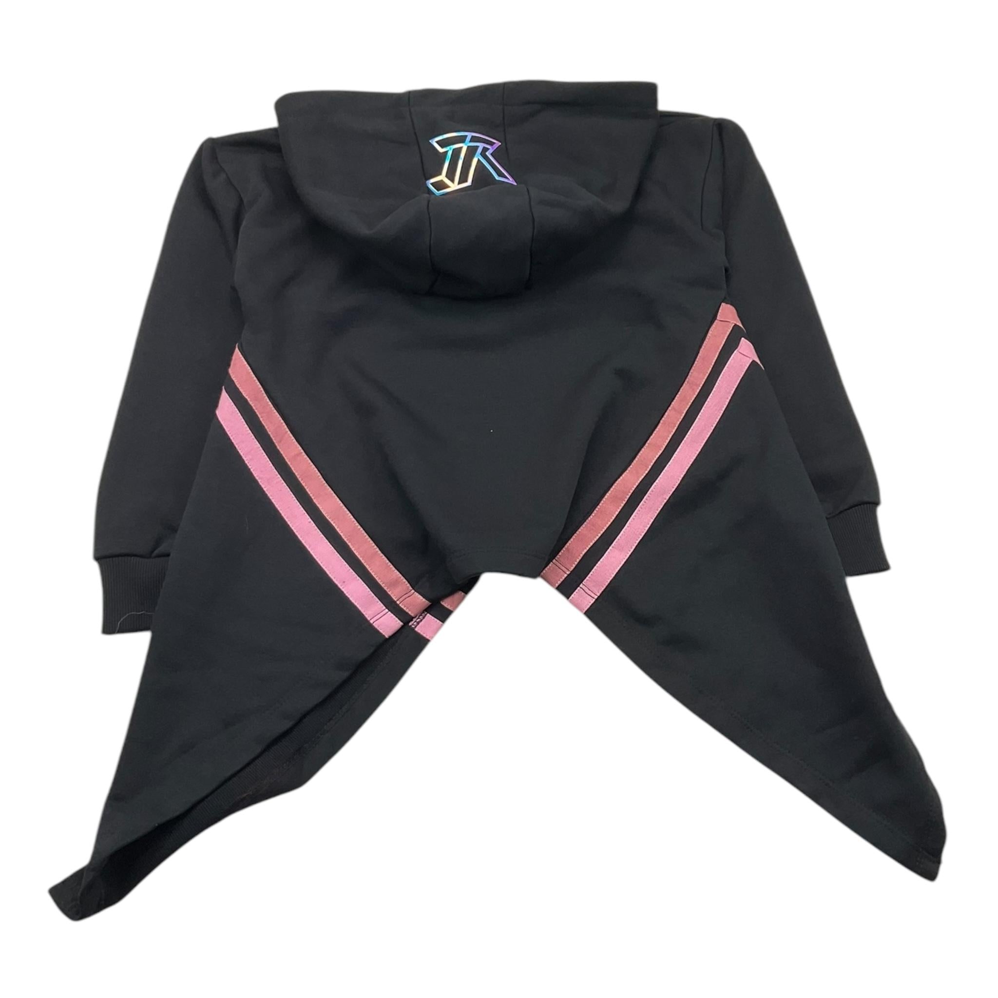 JOHN RICHMOND felpa chiusa con cappuccio tinta unita asimmetrica Nero per Bambina RGA25222FE NERO JOHN RICHMOND 