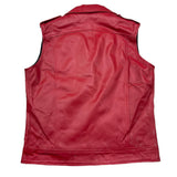 Patriot Sleeveless Jacket Solid Color Red For Boys