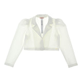 Liu Jo Plain Crop Jacket White For Girls