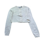 Moschino Coprispalle Tinta Unita con Bottoni per Bambina HDW02G PANNA MOSCHINO 