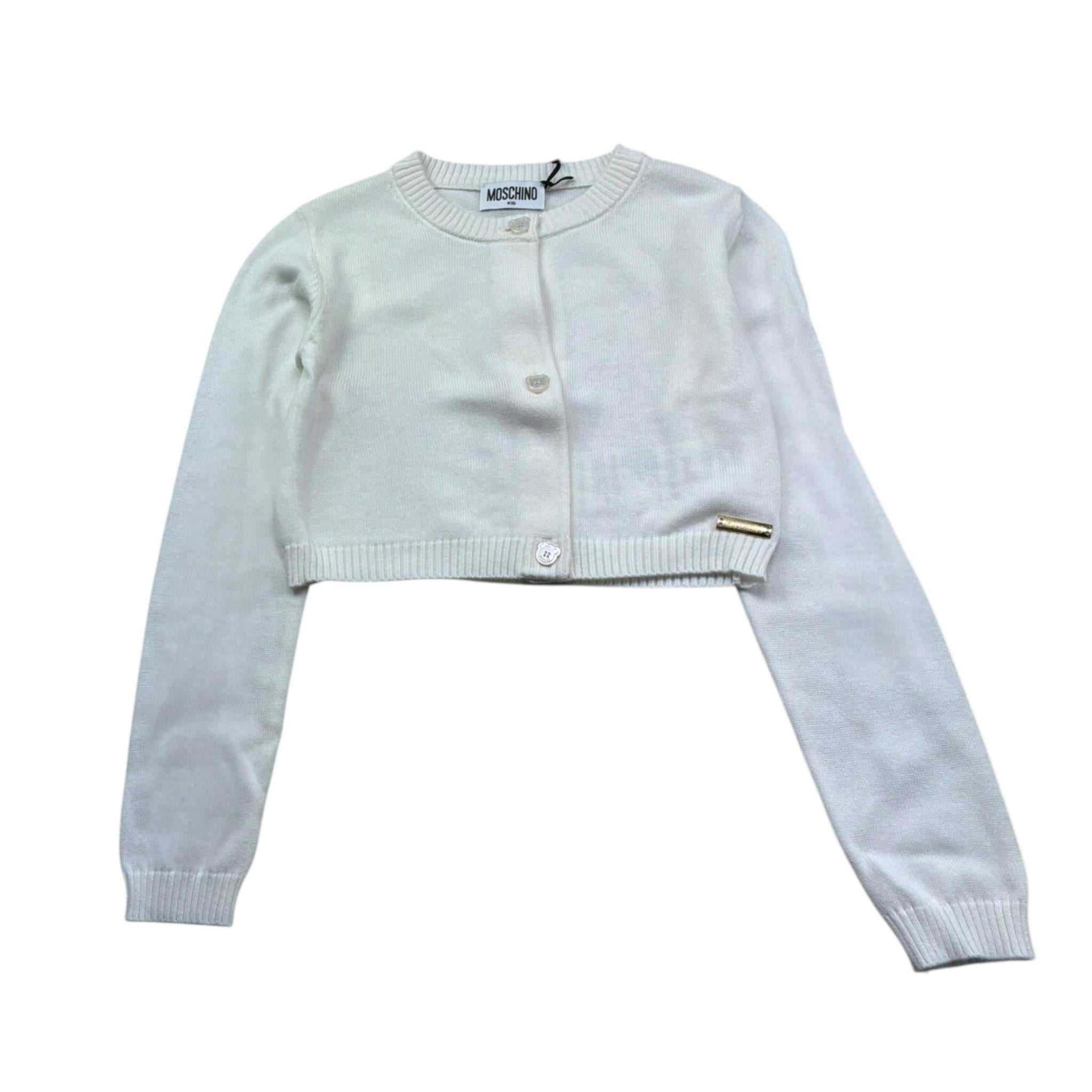 Moschino Coprispalle Tinta Unita con Bottoni per Bambina HDW02G PANNA MOSCHINO 