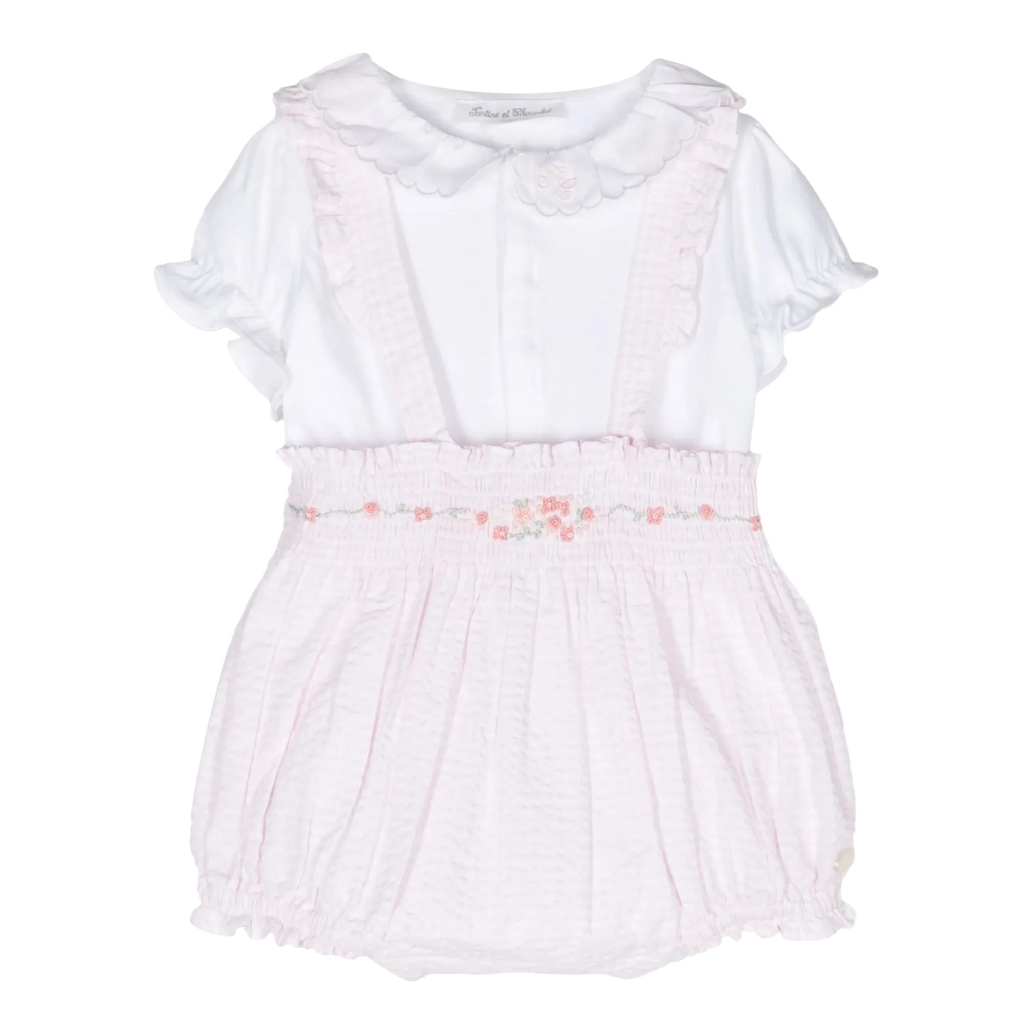 completo 2 pezzi body-salopette TY37010 ROSA TARTINE ET CHOCOLAT 