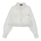 MONNALISA camicia tinta unita con elastico Bianco per Bambina 41D300 BIANCO MONNALISA 