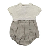Wedoble Pagliaccetto Mezza Manica Fantasia Quadretti per Neonato V2507405X BEIGE WEDOBLE 