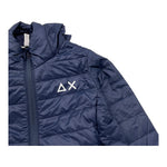 Sun68 Giubbino Tinta Unita con Cappuccio E Logo per Bambino R35301 BLU SUN68 