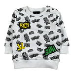 John Richmond Felpa Chiusa Girocollo Tinta Unita con Stampe per Neonato RIP26113FE BIANCO JOHN RICHMOND 