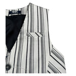 Manuell & Frank Gilet Bicolore Fantasia A Righe per Bambino MF5150B BIANCO/BLU MANUELL & FRANK 