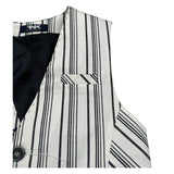 Manuell & Frank Gilet Bicolore Fantasia A Righe per Bambino MF5150B BIANCO/BLU MANUELL & FRANK 