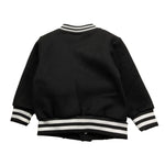 YOSHII giubbino modello college tinta unita con stampa Nero per Neonata YSH015 NERO YOSHII 