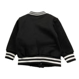 YOSHII giubbino modello college tinta unita con stampa Nero per Neonata YSH015 NERO YOSHII 