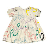 Emilio Pucci Half Sleeve Dress Fantasy Print White For Baby Girl