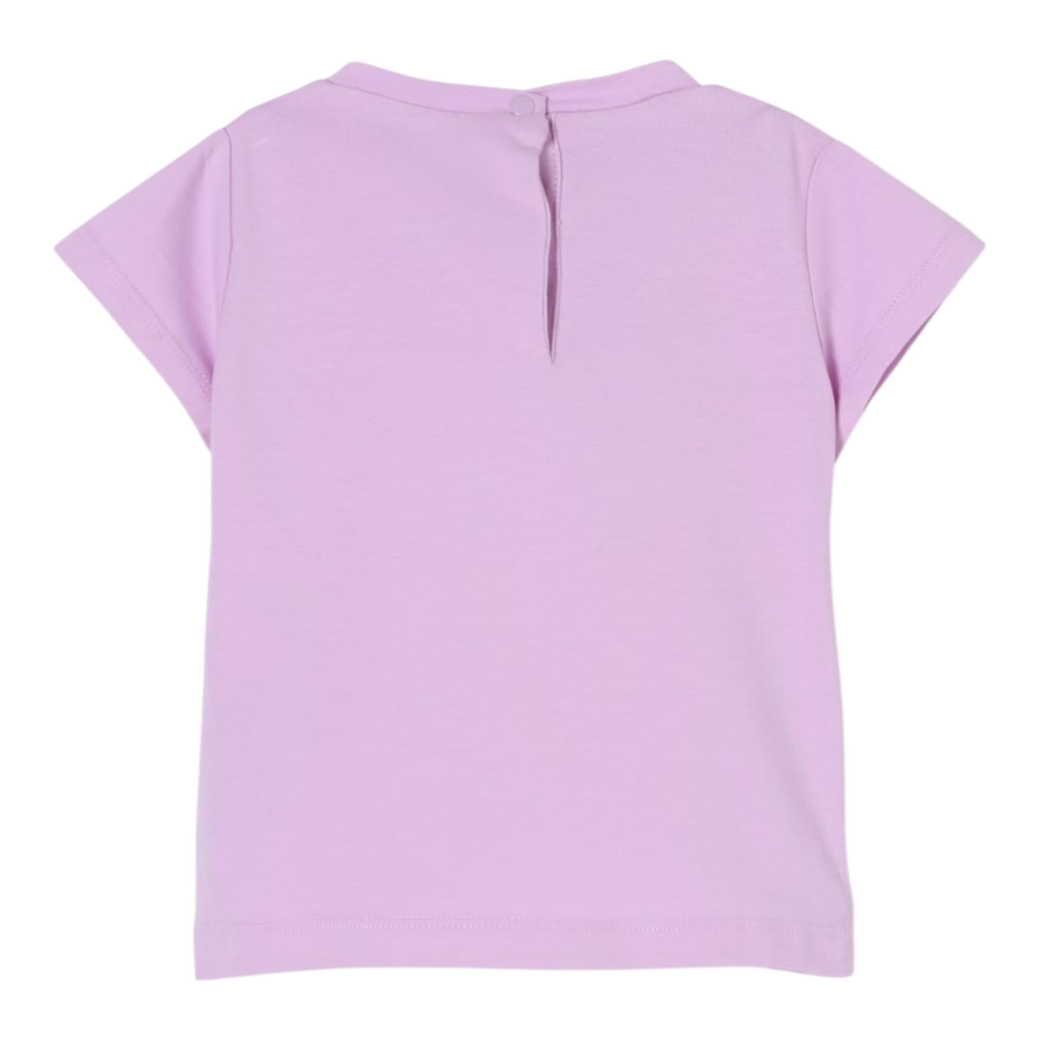 Liu Jo T-Shirt Girocollo Tinta Unita con Logo per Neonata HA5063 LILLA LIU JO 