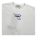 Diadora T-Shirt Girocollo Tinta Unita con Stampa per Bambino 102181707 BIANCO DIADORA 