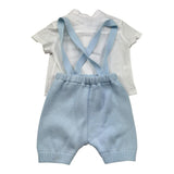 I Delfi Completo 2 Pezzi Camicia-Salopette per Neonato 25P5439 BIANCO/AZZURRO I DELFI 