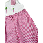 Ilfarobimbi Pagliaccett Bicolore con Fantasia A Righe per Neonata GELSOMINO BIANCO/ROSA ILFAROBIMBI 