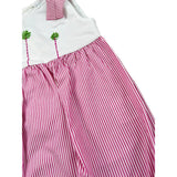 Ilfarobimbi Pagliaccett Bicolore con Fantasia A Righe per Neonata GELSOMINO BIANCO/ROSA ILFAROBIMBI 