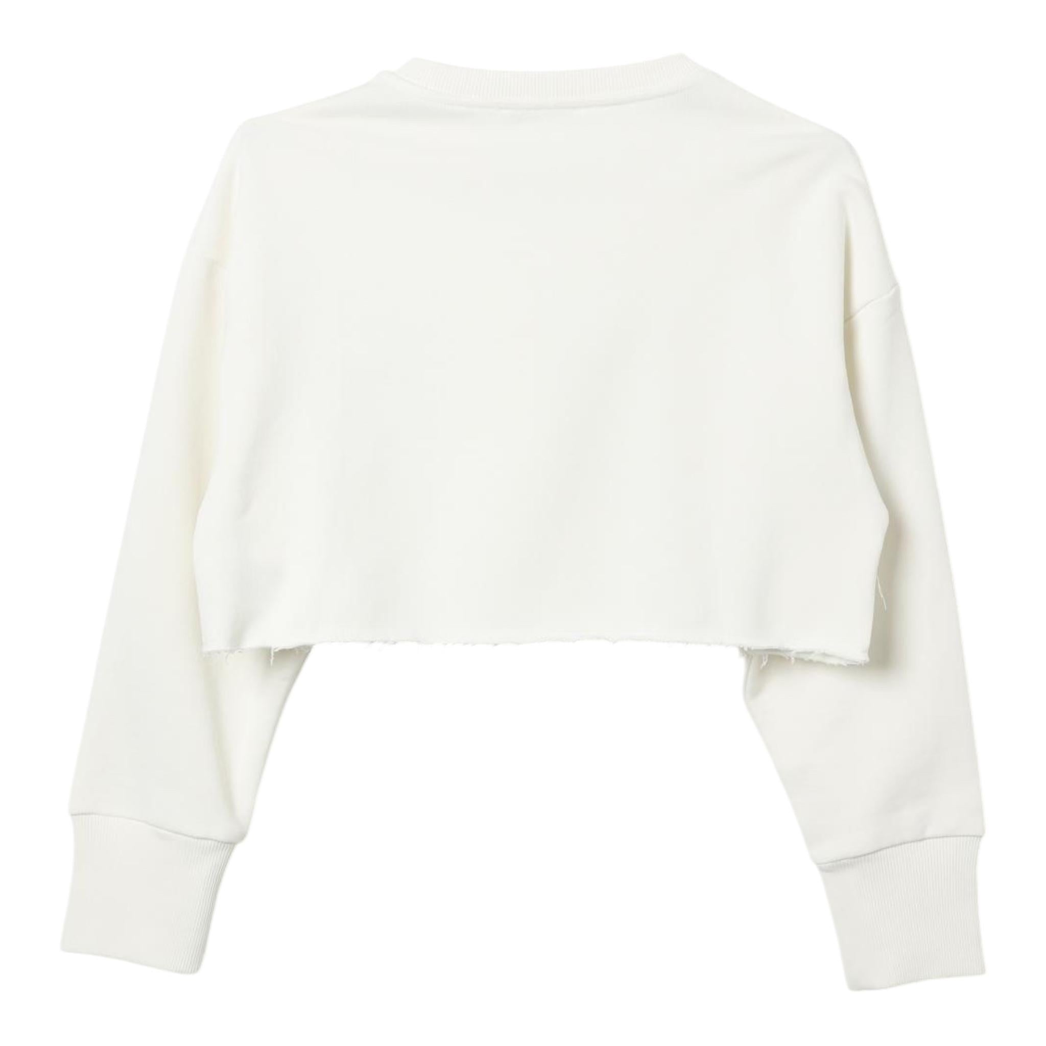 PATRIZIA PEPE felpa chiusa girocollo tinta unita cn logo Bianco per Bambina 7M0871XX BIANCO PATRIZIA PEPE 