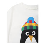 STELLA McCARTNEY shirt girocollo tinta unita con stampa pinguino Bianco per Bambino TT8610J BIANCO STELLA McCARTNEY 